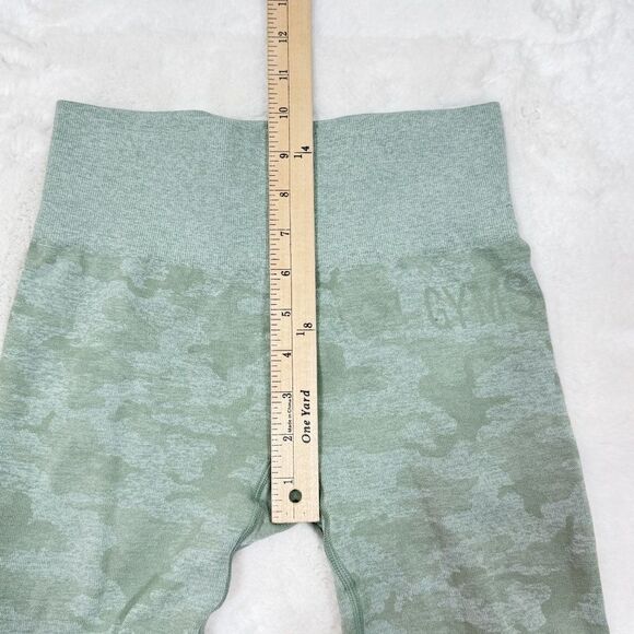 Gymshark Adapt Camo Seamless Leggings Green Small High Rise Ankle - Picture 10 of 12